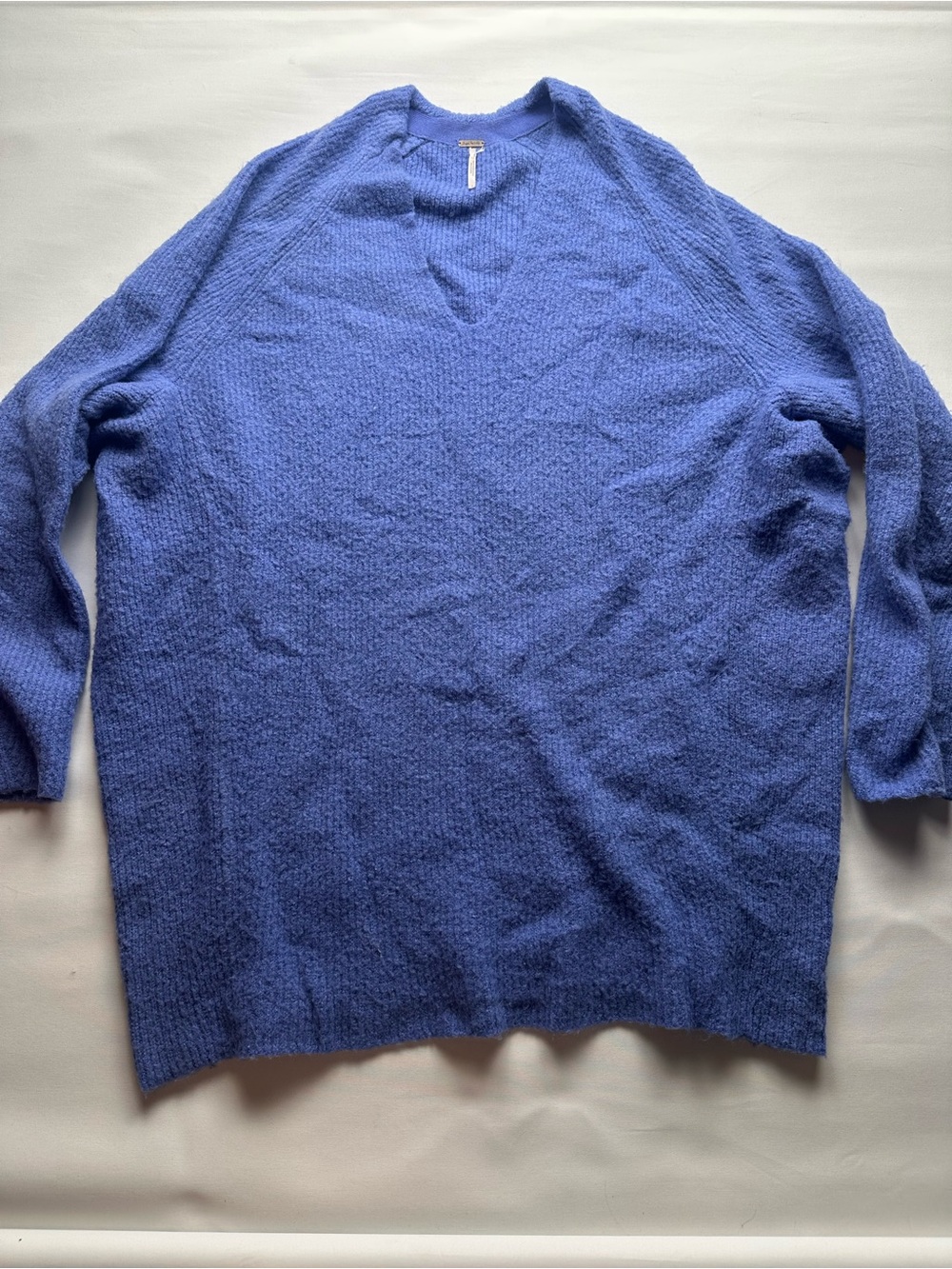 Free People Blue Cozy Knit oversized Sweater. Size S
